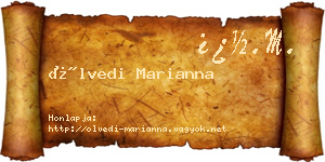 Ölvedi Marianna névjegykártya